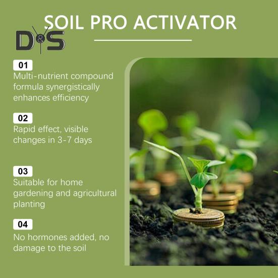 Порошковый активатор почвы Удобрение, богатое питательными веществами, стимулятор роста растений Порошок для активации почвы для почвенной смеси Рассада Компост Растения для помещений и улицы