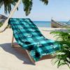 Plaid Beach Towel with Paw Prints Beach Towel Quick-drying for Travel Outdoor Sports Jogging Beach and Swimming