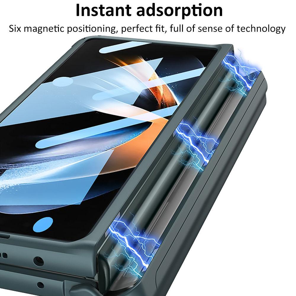 Магнитный складной защитный чехол-ручка для Samsung Galaxy Z Fold 4 5g с регулируемым кронштейном, полная защита от падения