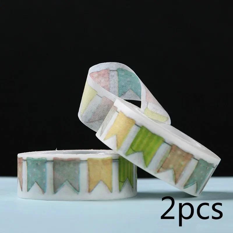 Совершенно новая цветная лента-флажок DIY украшение скрапбук планер маскировочная лента милые канцелярские товары