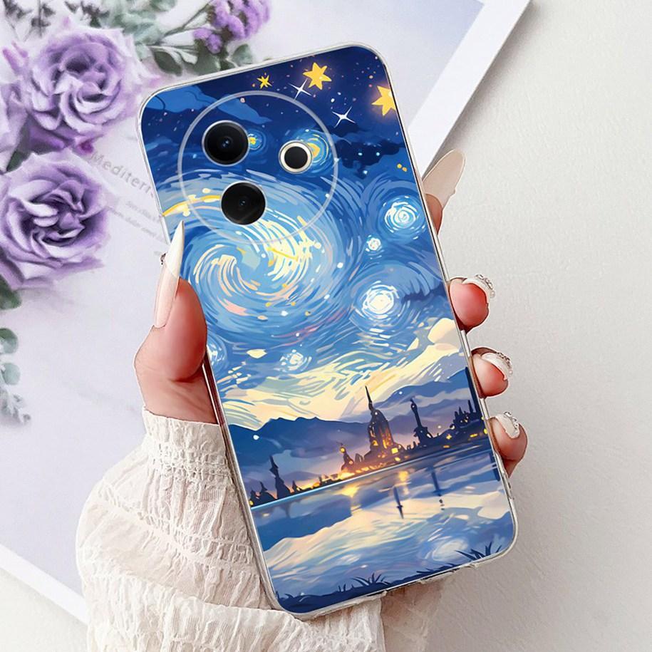 Case For Vivo Y39 Y300i 5G Cover V2436 V2444A New Fashion Flower Butterfly Soft Silicone Clear Cover For VivoY39 VivoY300i Funda