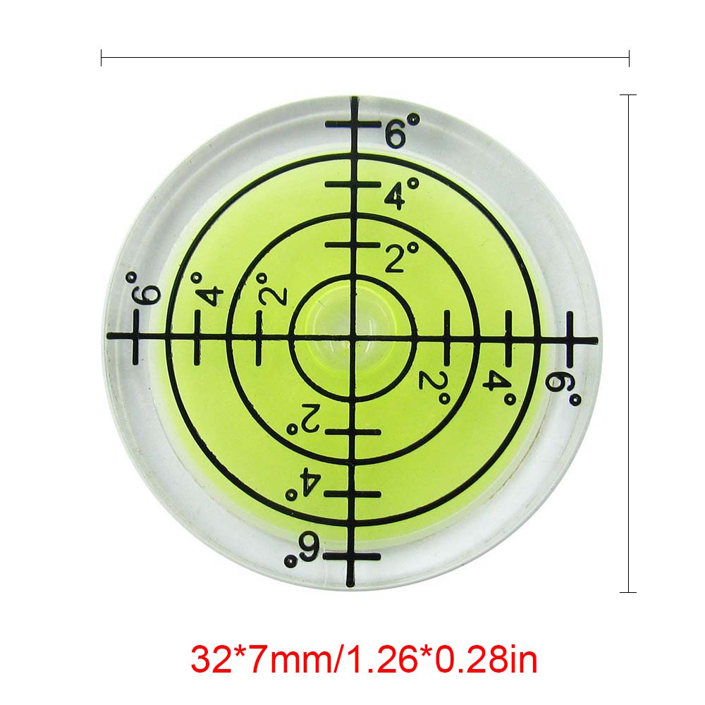 3pcs 32mm Horizontal Bubble Level High Precision Environmental Bulls Eye Spirit Level Accessories For Measuring Instrument