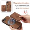 For  Leather Case for For Iphone 16E 16e SE4 Magnetic Wallet Card Pocket Cover for For Iphone 16E 16 Pro Max 14 1 Plus 13 12 11