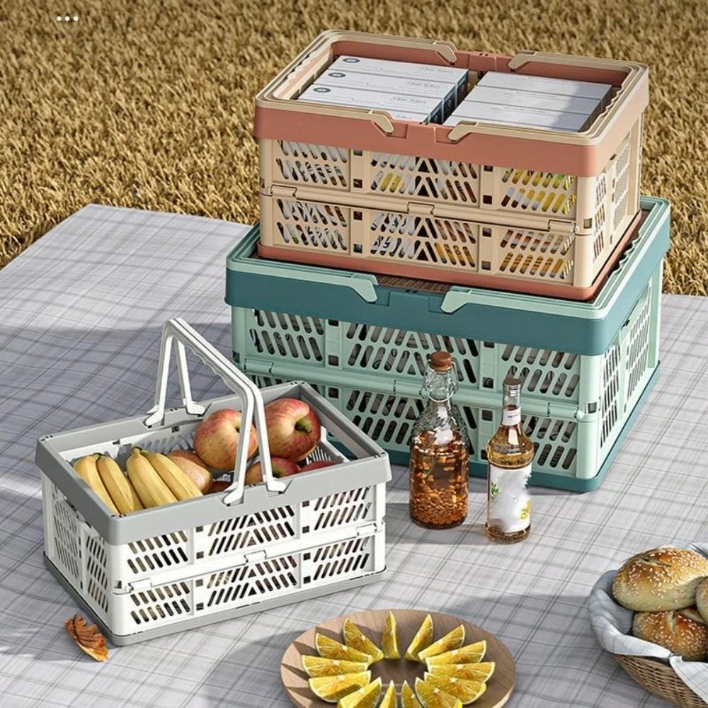 Складная штабелируемая корзина для хранения Толстостенный пластиковый контейнер для хранения Хранение фруктов и овощей