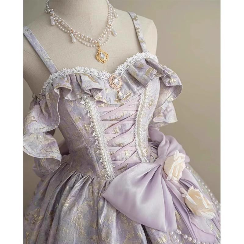 Вечернее платье Лолиты Высокий стиль Банкет Искусство Тест Выступление Без рукавов На бретелях Завышенная талия Платья принцессы