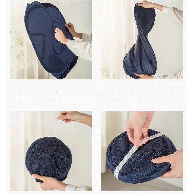 Горизонтальная складная корзина для белья, сетчатая одежда, дышащая корзина для белья, корзины для хранения большой емкости, аксессуары для дома