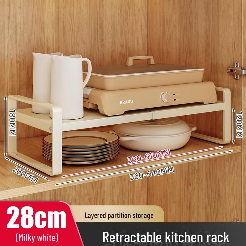 Выдвижная кухонная многоуровневая стойка для хранения для столешницы и микроволновой печи