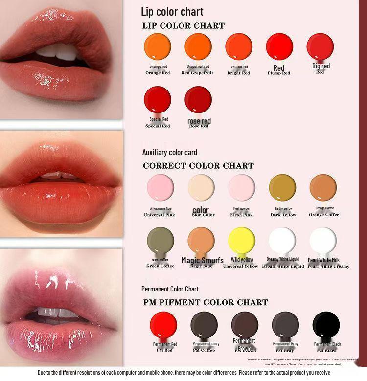 Beauty M Color VV Чернила для татуажа бровей и губ - Жидкие водостойкие косметические