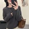 Women Autumn Winter Loose Knitted Sweater Soft Warm Long Sleeve Solid Color Casual Oversized Pullover Daily Streetwear Tops