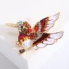 Модная цветная капающая птица брошь винтажное животное милый корсаж куртка пальто булавка аксессуары подарок