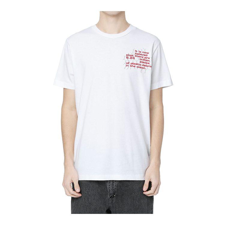 OFF WHITE Футболки Весна/Лето 20 Мужские Белые С круглым вырезом Умеренный прямой крой OMAA027S201850060188