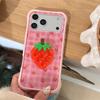 Корейский 3D-чехол для iPhone с подставкой-клубникой для iPhone 14/15/16 Pro Max/17