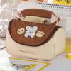 Sweetheart Plaid Bowknot Pencil Case Multi-Pocket Organizer Contrast Color Big Storage Pouch with Handheld