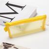 Large Capacity Simple Color Pencil Case Student Exam Series Hand Account Net Yarn Transparent Stationery Storage Supplies Bag