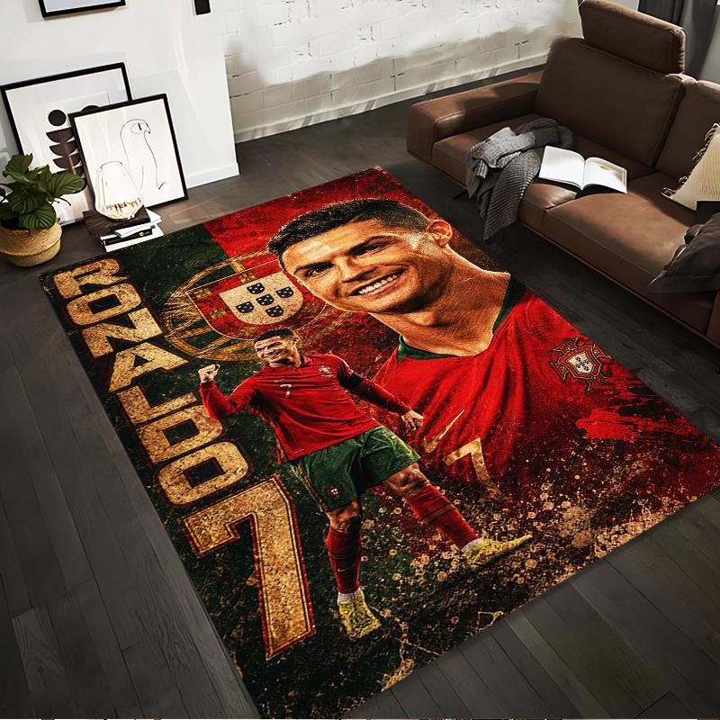 Portugal Football Star Designed floor mat, suitable as a non-slip mat for the living room or bedroom sofa