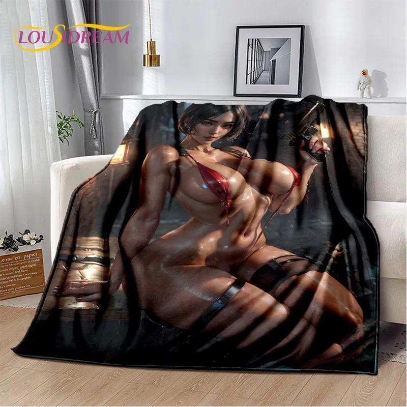 Сексуальное кружевное красивое одеяло с изображением девушки-леди из мультфильма «Аниме», мягкое одеяло для дома, спальни, кровати, дивана, пикника, офиса, чехол в подарок