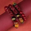 FengShui Pixiu Charms Cinnabar Bracelet Lucky Cinnabar Chain Chinese Fengshui Charm Bracelets Jewelry Auspicious Juyun Beads