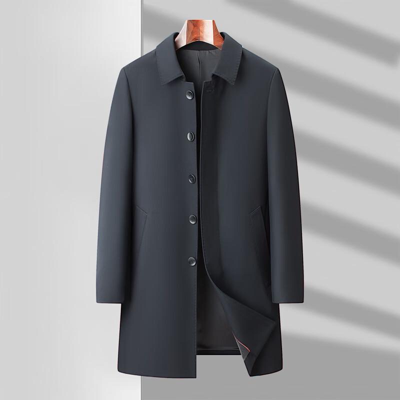 ROMON Мужской тренч средней длины в стиле business casual LMYC1936