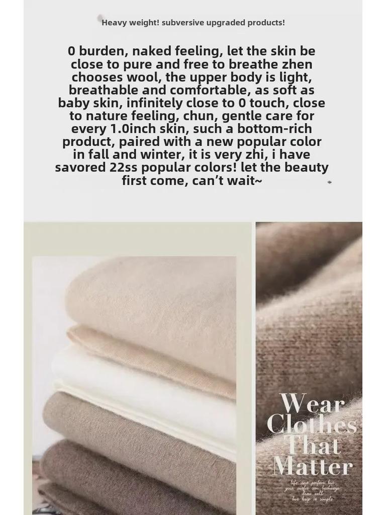 Осенне-зимние женские трикотажные брюки из искусственной шерсти с широкими штанинами и карманами - Маленький размер