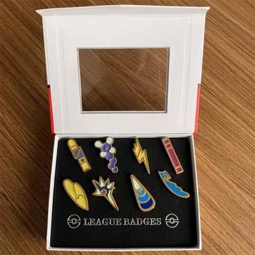 Лига покемонов Знак ГИМа Аниме Фигурки Карманный Монстр Король Небес Гимназия Металлический Значок Пикачу Мьюту Игрушки для Мальчика Детей