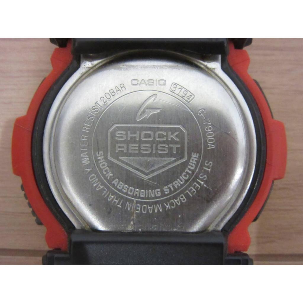 Б/у A42 [Часы CASIO G-SHOCK G-7900A Красные] Бесплатная доставка
