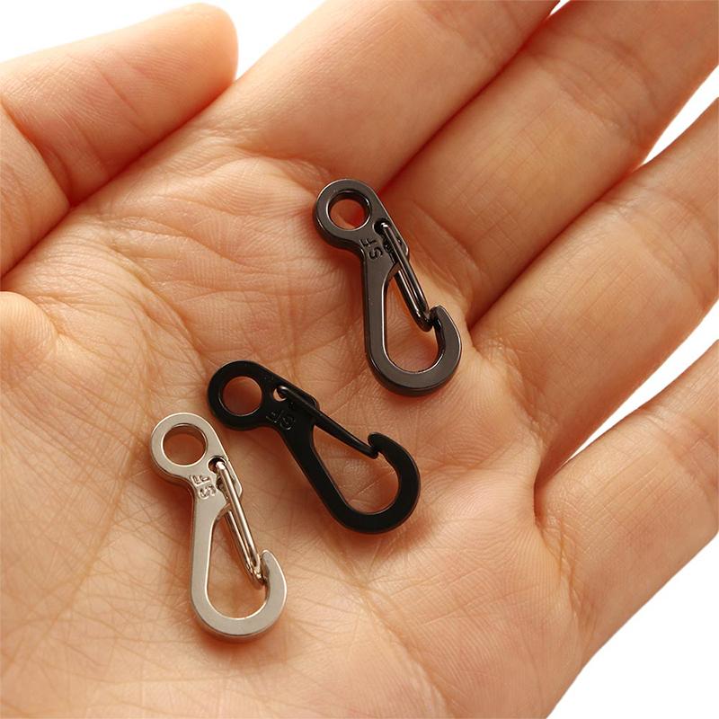 10/20 шт. Мини-карабины для выживания на открытом воздухе, рюкзак с застежкой-крючком, брелок для ключей, EDC, небольшие подвесные тактические принадлежности для кемпинга
