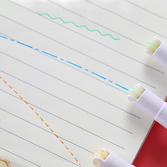 6Pcs Border Marker Pen Set Graphic Highlighters Curve Border Pens Journal Planner
