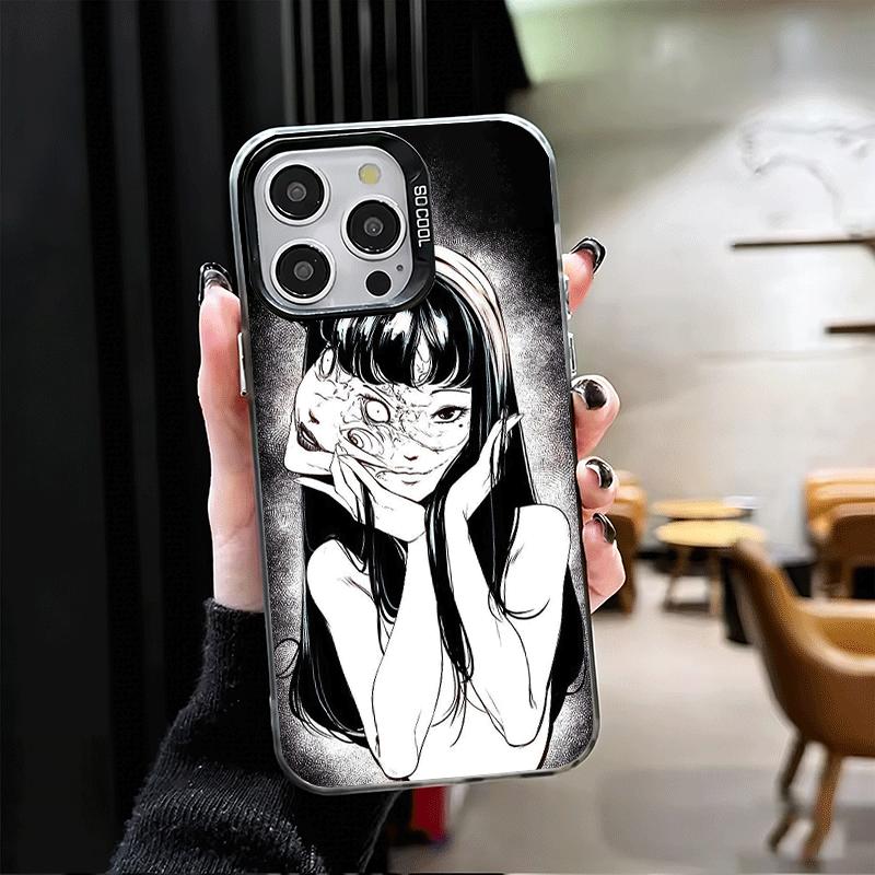 Японский Хоррор Аниме Ударопрочный Чехол для Телефона для iPhone 17 Air 16 16E 15 Pro Max 14 Plus 13 Mini 12 Задняя Крышка Противоударный Fundas