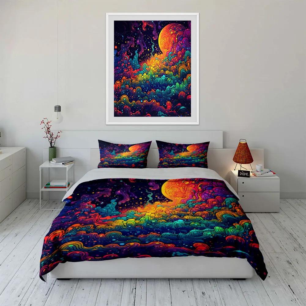 "Colorful Abstract Art Decor Set" Soft Comfortable Duvet Cover Bedding Set Included 1*Duvet Cover & 2*Pillowcases, gift