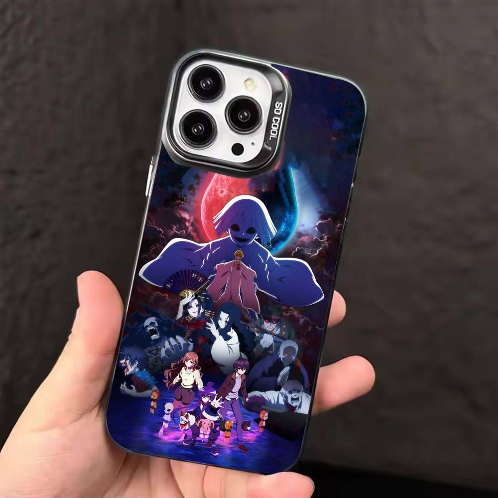 DARK GATHERING Аниме Чехол для телефона Для iPhone 17 16 15 14 13 12 11 Pro Max Plus Серебристый конфетный Матовый чехол