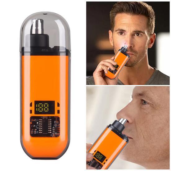 Триммер для волос в носу для мужчин и женщин, аккумуляторный, безболезненный, триммер для волос в ушах, водонепроницаемый, с двойными лезвиями, машинка для стрижки, многофункциональный инструмент для ухода