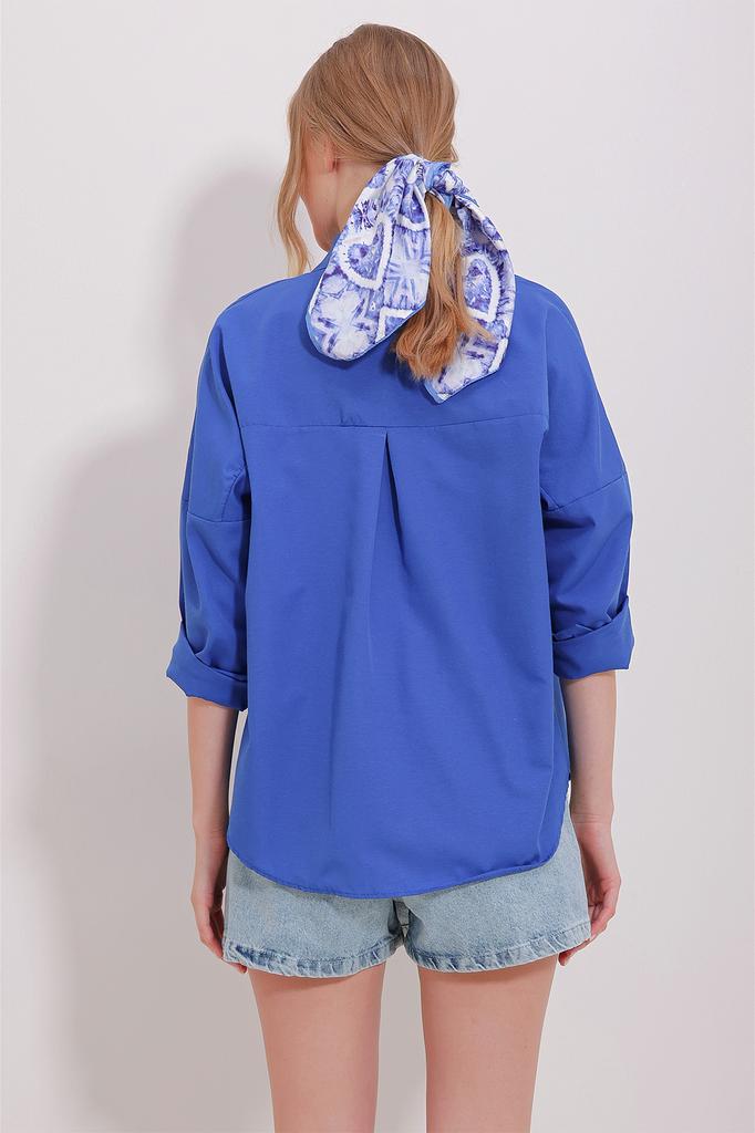 Женская рубашка, модная бежевая базовая рубашка из хлопка нового сезона с манжетами