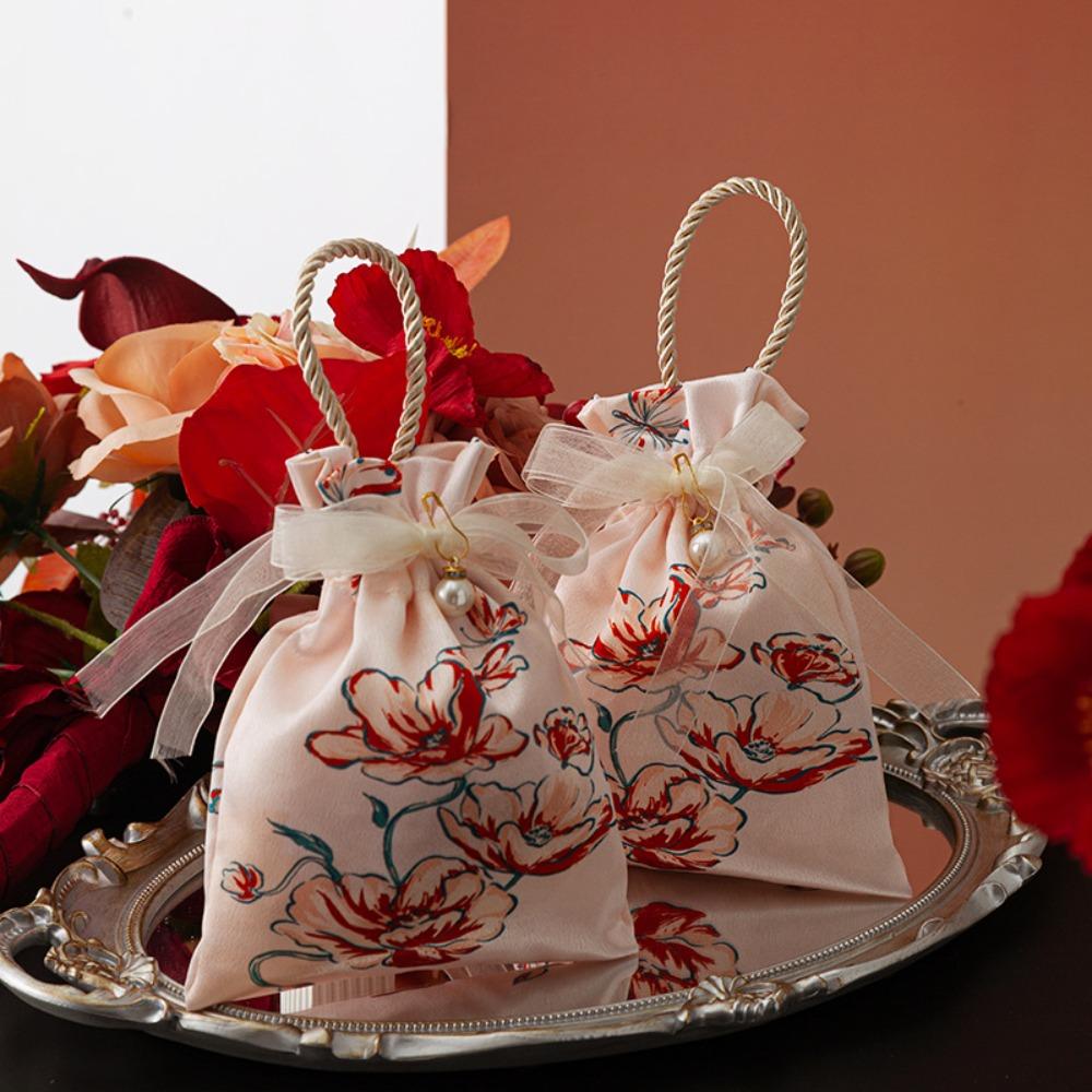 Make Up Pouch Wedding Candy Bag Pearl Chinese Style Handbag Sweet Festive Sugar Box  Festival