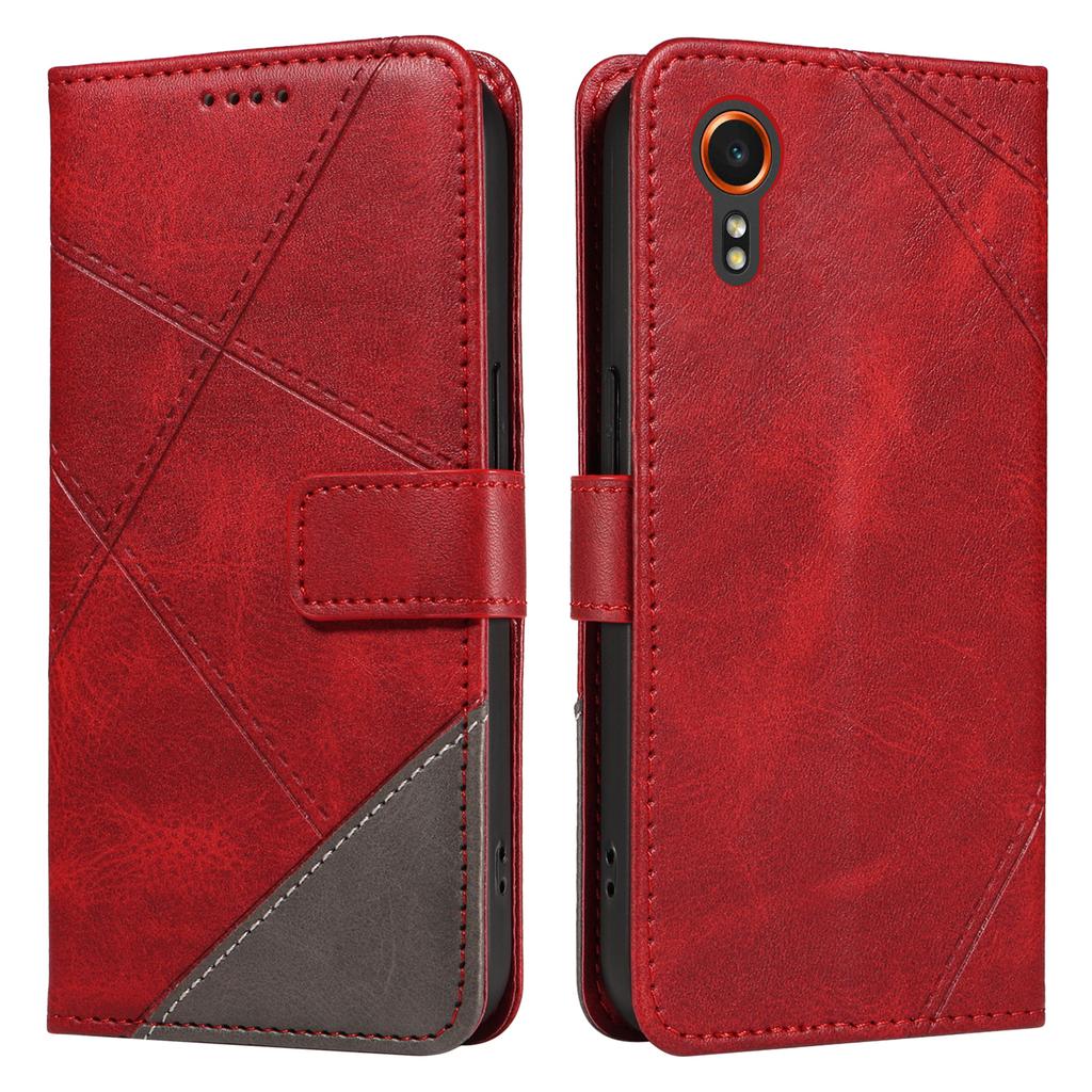 Для Samsung Galaxy Xcover7 Чехол Противоударный Геометрическая Линия Кожаный Чехол для Телефона Держатель для Карт