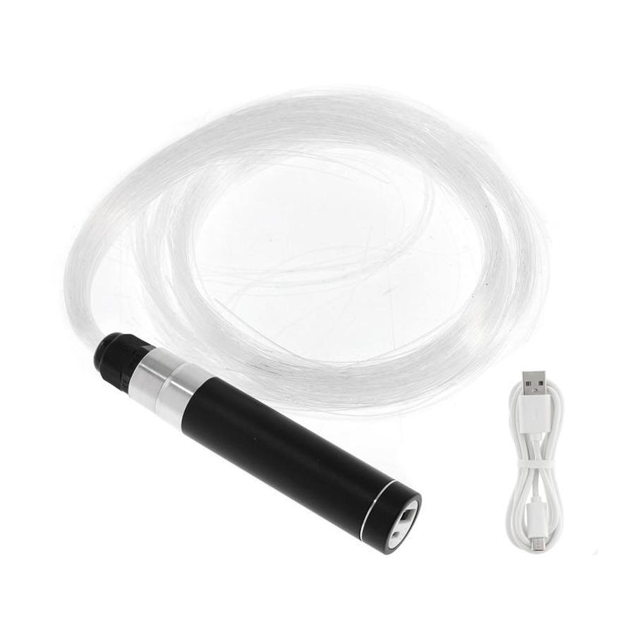 Заряжаемый от USB Синий Светодиодный Оптоволоконный Хлыст Танцевальный Хлыст Светящаяся Ручная Веревка Световой Хлыст Реквизит для Атмосферы для Танцев Фестиваля Вечеринки