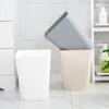 Small Waste Basket Trash Can Large Capacity Solid Color Easy To Clean Indoor Outdoor Plastic Garbage Bin