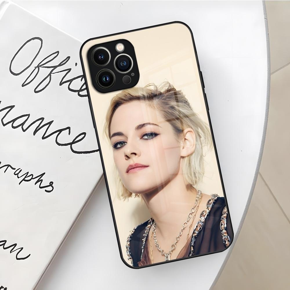 Потрясающая девушка Кристен Стюарт Чехол для телефона для iPhone 17 16 Air 15 14 12 11 13 Pro Max Mini X Xr Xs Se Puls Стеклянная Крышка