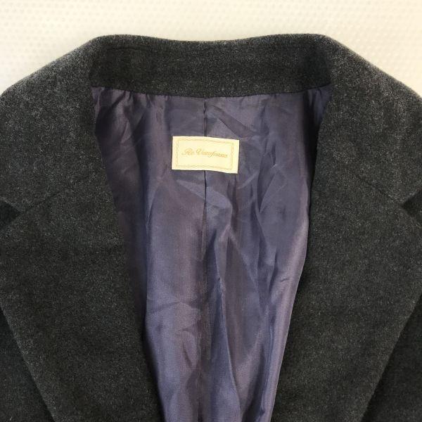 Re.Verofonna Пальто Честер из японской шерсти Женское M Серое Длинное Пальто Куртка(ИСПОЛЬЗОВАЛ)