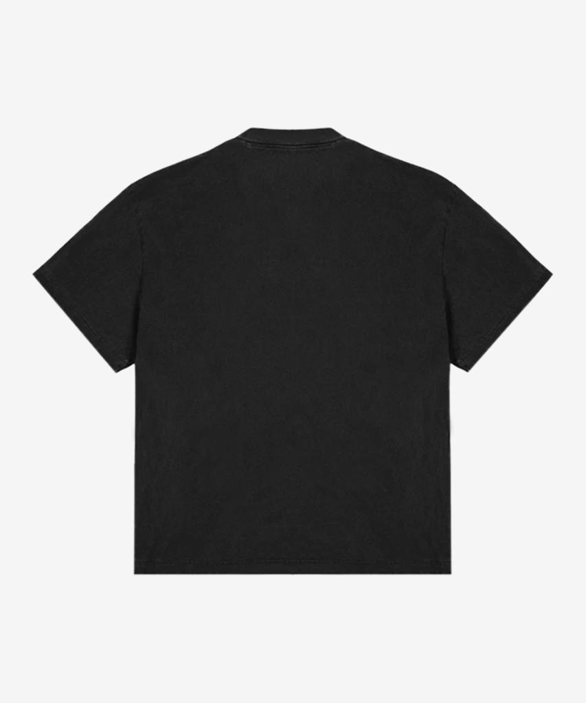 Aetityudeuaetityudeu Aa Свободный крой Окрашивание garment-dyeing Короткий рукав Черный