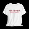 What A Fucked Up Time To Be Alive | Funny Saying Graphic T-Shirt