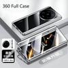 Полный чехол 360 для Xiaomi 14 Ultra, двустороннее магнитное притяжение, металлическая защитная крышка из закаленного стекла для Mi 14Ultra 5G
