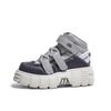 New Punk Style Exquisite Women's Sneakers Retro Versatile Casual Shoes Metal Bottom Thick Bottom Height Boosting Running Shoes