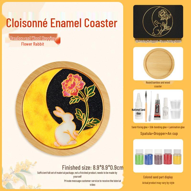 Набор для изготовления подставок в технике перегородчатой эмали: Цзинтайлань без волочения проволоки, в китайском стиле, командное мероприятие ручной работы