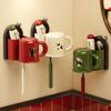 MDNG Suction Cup Toothbrush Holder with Mouthwash Cup
