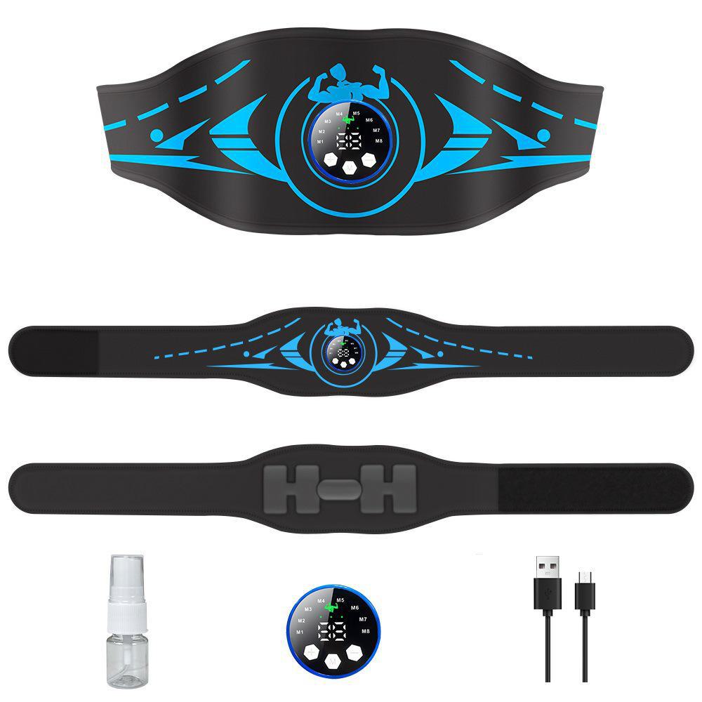 Умный фитнес-массажный пояс с дисплеем для зарядки: Усовершенствованный тренажер для мышц живота и массажер для талии