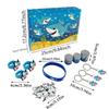 Christmas Advent Calendar 3D Shark Descent Blind Box with 24 Compartments Advent Calendar for Xmas Decor Surprise Hanging Gifts