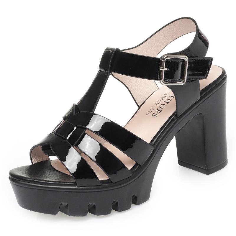 Женские босоножки на платформе с Т-образным ремешком, новые летние туфли, модные ретро-босоножки с открытым носком и каблуком, повседневные офисные сандалии для отдыха на природе