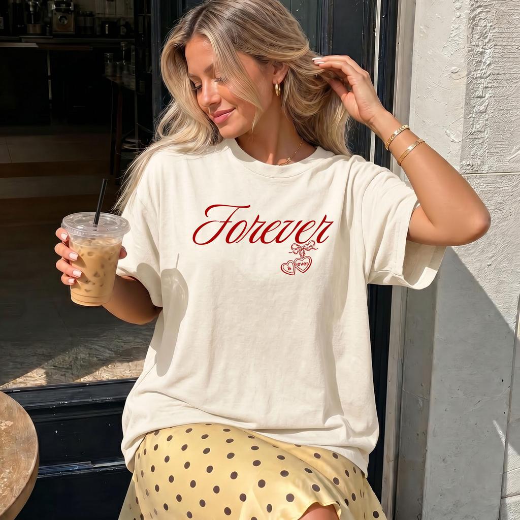 Forever and ever bride shirt, locket engagement tee, bachelorette party outfit, gift for 2026 bride, wedding morning top, the future mrs