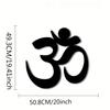 Signe de Yoga en Métal - Art Mural Inspirant, Signe Mural en Métal pour Bureau, Décoration Murale Apaisante et Inspirante