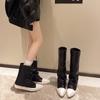 Pointed Toe Women High Boots Leather Fashion Winter Shoes New Brand 2025 Trend Knee High Gladiator New Motorcycle Botas De Mujer